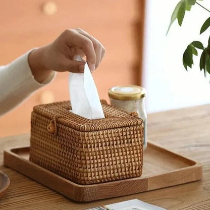 Bamboo Tissue Caddy