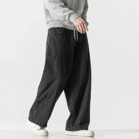 Denim Parachute Pants